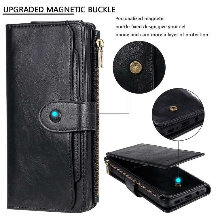 For Galaxy S10 5G Multifunctional Retro Detachable Magnetic Horizontal Flip Leather Case with Card Slots & Holder & Wallet & Photo Frame(Black) - Galaxy Phone Cases by buy2fix | Online Shopping UK | buy2fix