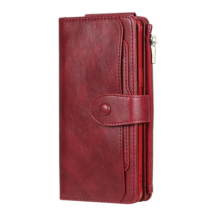 For Galaxy S10 5G Multifunctional Retro Detachable Magnetic Horizontal Flip Leather Case with Card Slots & Holder & Wallet & Photo Frame(Red) - Galaxy Phone Cases by buy2fix | Online Shopping UK | buy2fix