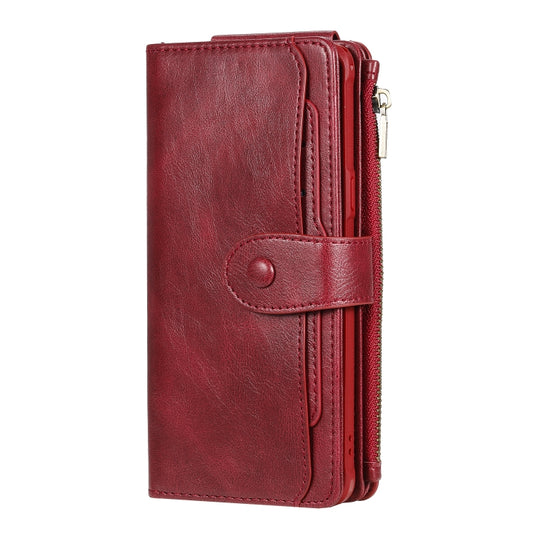 For Galaxy S10 5G Multifunctional Retro Detachable Magnetic Horizontal Flip Leather Case with Card Slots & Holder & Wallet & Photo Frame(Red) - Galaxy Phone Cases by buy2fix | Online Shopping UK | buy2fix