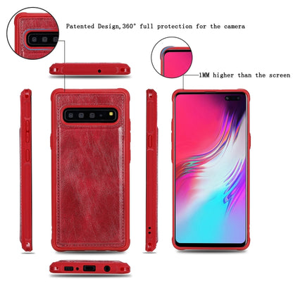 For Galaxy S10 5G Multifunctional Retro Detachable Magnetic Horizontal Flip Leather Case with Card Slots & Holder & Wallet & Photo Frame(Red) - Galaxy Phone Cases by buy2fix | Online Shopping UK | buy2fix