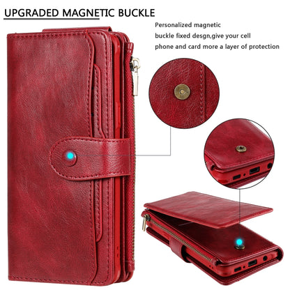 For Galaxy S10 5G Multifunctional Retro Detachable Magnetic Horizontal Flip Leather Case with Card Slots & Holder & Wallet & Photo Frame(Red) - Galaxy Phone Cases by buy2fix | Online Shopping UK | buy2fix