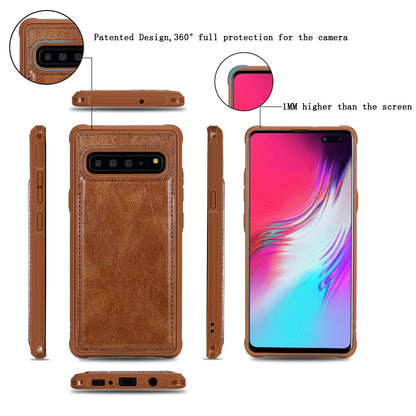 For Galaxy S10 5G Multifunctional Retro Detachable Magnetic Horizontal Flip Leather Case with Card Slots & Holder & Wallet & Photo Frame(Brown) - Galaxy Phone Cases by buy2fix | Online Shopping UK | buy2fix