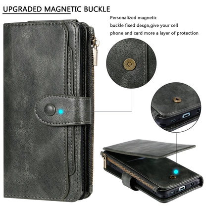 For Galaxy S10+ Multifunctional Retro Detachable Magnetic Horizontal Flip Leather Case with Card Slots & Holder & Wallet & Photo Frame(Dark Green) - Galaxy Phone Cases by buy2fix | Online Shopping UK | buy2fix