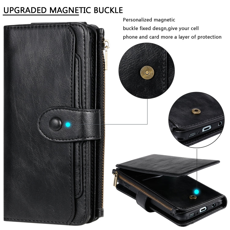 For Galaxy S10+ Multifunctional Retro Detachable Magnetic Horizontal Flip Leather Case with Card Slots & Holder & Wallet & Photo Frame(Black) - Galaxy Phone Cases by buy2fix | Online Shopping UK | buy2fix