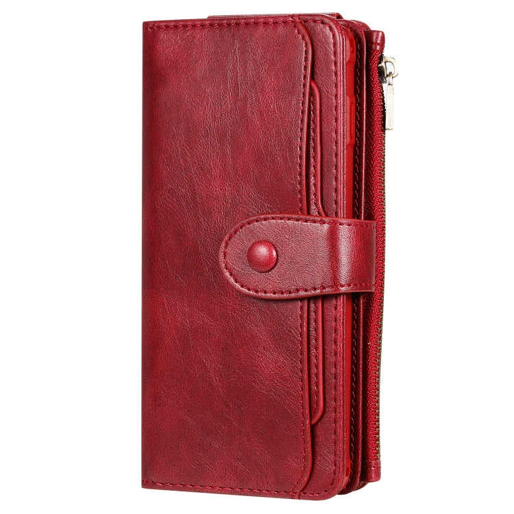 For Galaxy S10+ Multifunctional Retro Detachable Magnetic Horizontal Flip Leather Case with Card Slots & Holder & Wallet & Photo Frame(Red) - Galaxy Phone Cases by buy2fix | Online Shopping UK | buy2fix