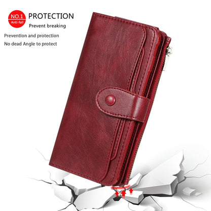 For Galaxy S10+ Multifunctional Retro Detachable Magnetic Horizontal Flip Leather Case with Card Slots & Holder & Wallet & Photo Frame(Red) - Galaxy Phone Cases by buy2fix | Online Shopping UK | buy2fix