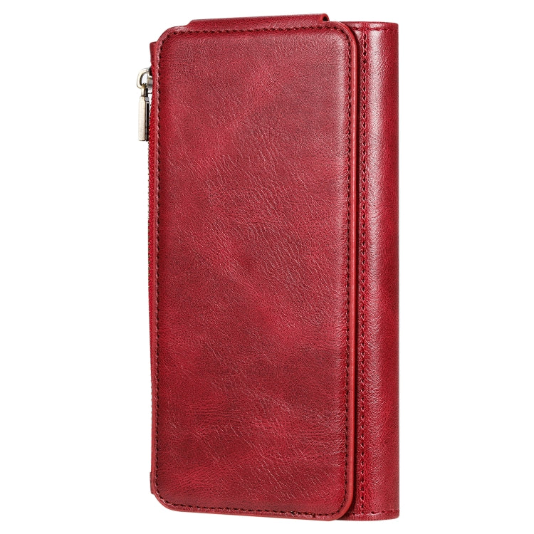 For Galaxy S10+ Multifunctional Retro Detachable Magnetic Horizontal Flip Leather Case with Card Slots & Holder & Wallet & Photo Frame(Red) - Galaxy Phone Cases by buy2fix | Online Shopping UK | buy2fix