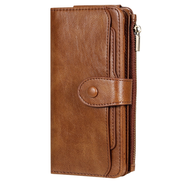 For Galaxy S10+ Multifunctional Retro Detachable Magnetic Horizontal Flip Leather Case with Card Slots & Holder & Wallet & Photo Frame(Brown) - Galaxy Phone Cases by buy2fix | Online Shopping UK | buy2fix