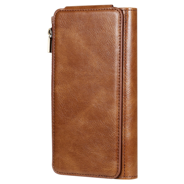 For Galaxy S10+ Multifunctional Retro Detachable Magnetic Horizontal Flip Leather Case with Card Slots & Holder & Wallet & Photo Frame(Brown) - Galaxy Phone Cases by buy2fix | Online Shopping UK | buy2fix