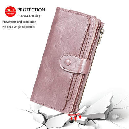 For Galaxy S10+ Multifunctional Retro Detachable Magnetic Horizontal Flip Leather Case with Card Slots & Holder & Wallet & Photo Frame(Rose Gold) - Galaxy Phone Cases by buy2fix | Online Shopping UK | buy2fix