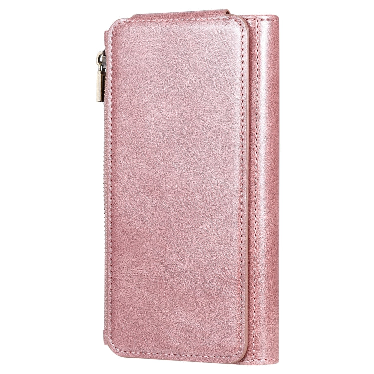 For Galaxy S10+ Multifunctional Retro Detachable Magnetic Horizontal Flip Leather Case with Card Slots & Holder & Wallet & Photo Frame(Rose Gold) - Galaxy Phone Cases by buy2fix | Online Shopping UK | buy2fix
