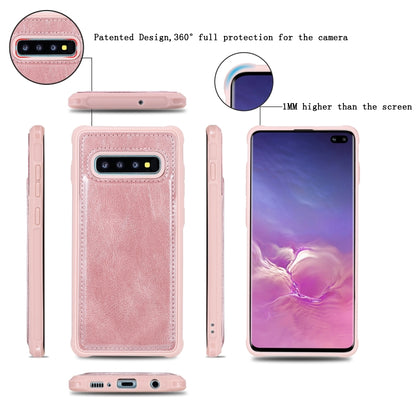 For Galaxy S10+ Multifunctional Retro Detachable Magnetic Horizontal Flip Leather Case with Card Slots & Holder & Wallet & Photo Frame(Rose Gold) - Galaxy Phone Cases by buy2fix | Online Shopping UK | buy2fix