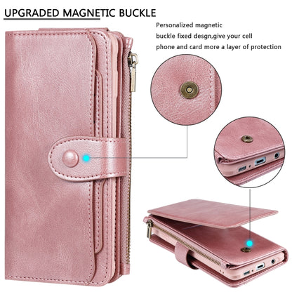 For Galaxy S10+ Multifunctional Retro Detachable Magnetic Horizontal Flip Leather Case with Card Slots & Holder & Wallet & Photo Frame(Rose Gold) - Galaxy Phone Cases by buy2fix | Online Shopping UK | buy2fix