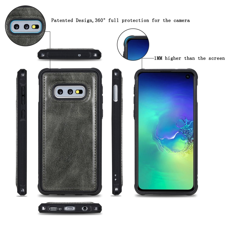 For Galaxy S10e Multifunctional Retro Detachable Magnetic Horizontal Flip Leather Case with Card Slots & Holder & Wallet & Photo Frame(Dark Green) - Galaxy Phone Cases by buy2fix | Online Shopping UK | buy2fix
