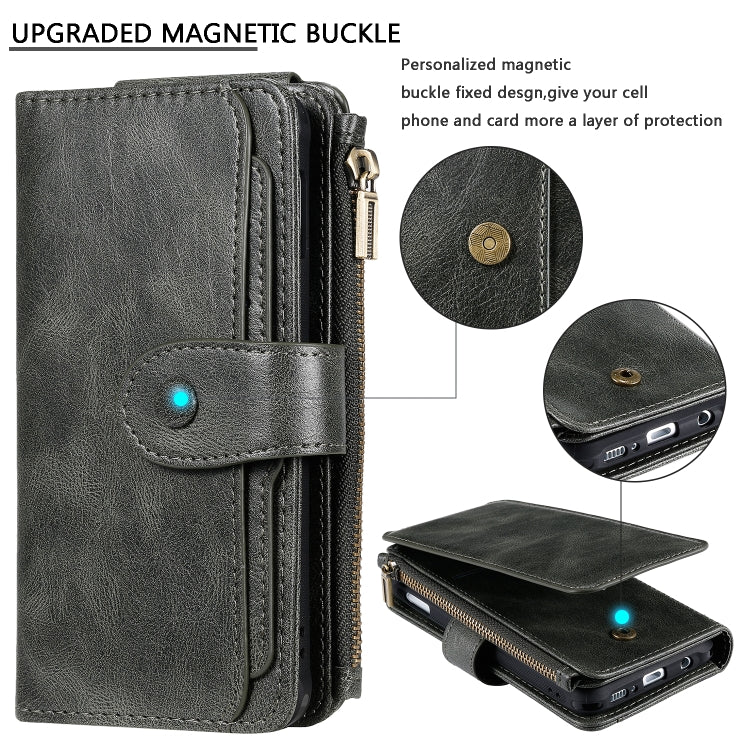 For Galaxy S10e Multifunctional Retro Detachable Magnetic Horizontal Flip Leather Case with Card Slots & Holder & Wallet & Photo Frame(Dark Green) - Galaxy Phone Cases by buy2fix | Online Shopping UK | buy2fix