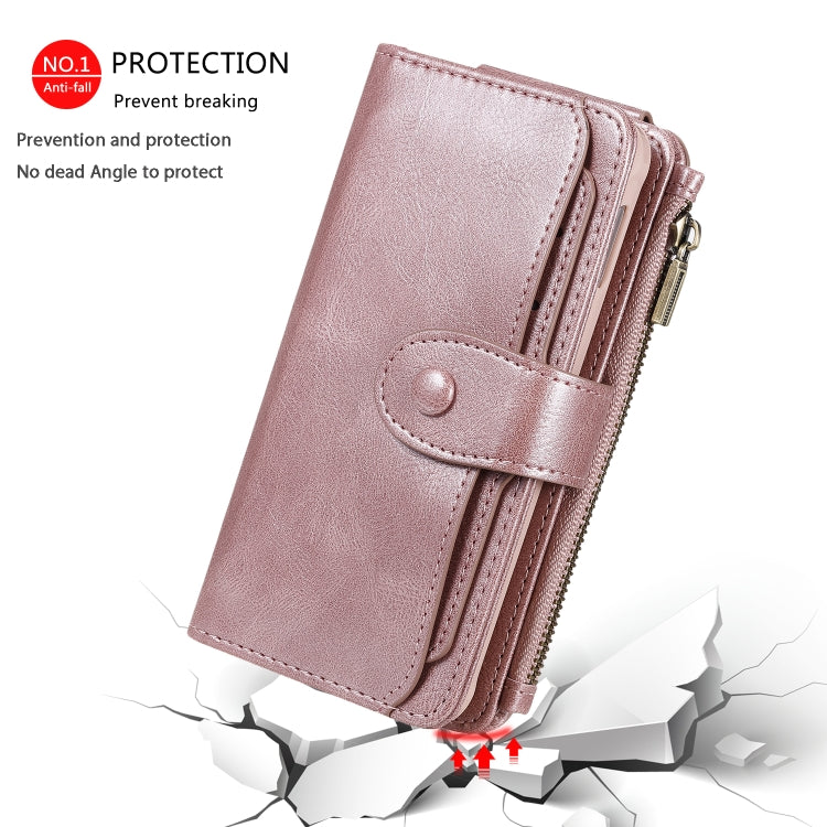 For Galaxy S10e Multifunctional Retro Detachable Magnetic Horizontal Flip Leather Case with Card Slots & Holder & Wallet & Photo Frame(Rose Gold) - Galaxy Phone Cases by buy2fix | Online Shopping UK | buy2fix
