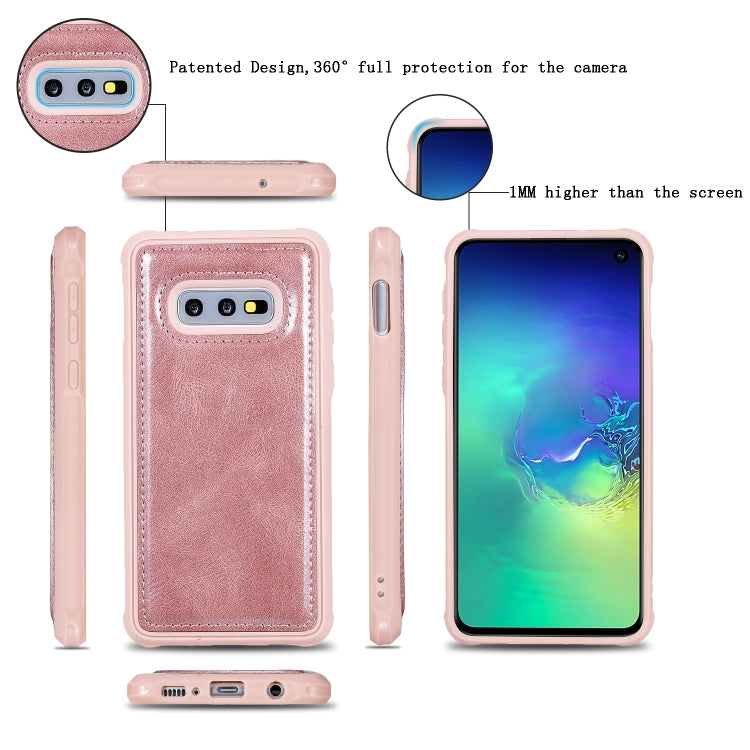 For Galaxy S10e Multifunctional Retro Detachable Magnetic Horizontal Flip Leather Case with Card Slots & Holder & Wallet & Photo Frame(Rose Gold) - Galaxy Phone Cases by buy2fix | Online Shopping UK | buy2fix