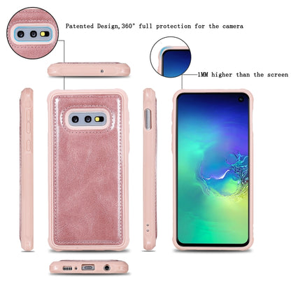 For Galaxy S10e Multifunctional Retro Detachable Magnetic Horizontal Flip Leather Case with Card Slots & Holder & Wallet & Photo Frame(Rose Gold) - Galaxy Phone Cases by buy2fix | Online Shopping UK | buy2fix