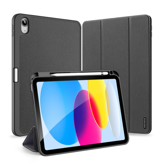 For iPad 2025 / 2022 DUX DUCIS Domo Series Magnetic Flip Leather Tablet Case(Black) - iPad 2025 / 2022 Cases by DUX DUCIS | Online Shopping UK | buy2fix