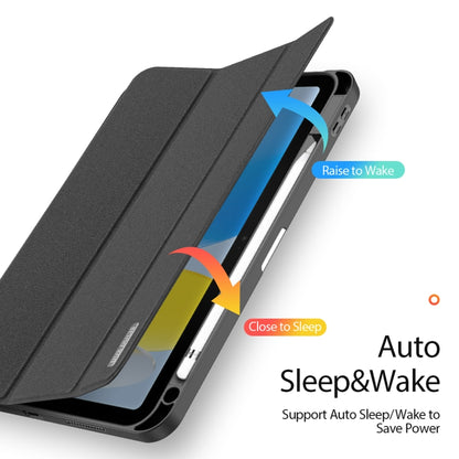 For iPad 2025 / 2022 DUX DUCIS Domo Series Magnetic Flip Leather Tablet Case(Black) - iPad 2025 / 2022 Cases by DUX DUCIS | Online Shopping UK | buy2fix