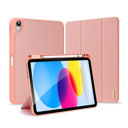 For iPad 2025 / 2022 DUX DUCIS Domo Series Magnetic Flip Leather Tablet Case(Pink) - iPad 2025 / 2022 Cases by DUX DUCIS | Online Shopping UK | buy2fix