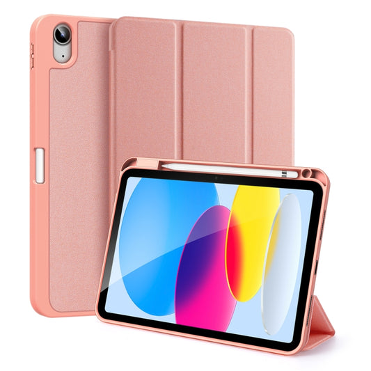 For iPad 2025 / 2022 DUX DUCIS Domo Series Magnetic Flip Leather Tablet Case(Pink) - iPad 2025 / 2022 Cases by DUX DUCIS | Online Shopping UK | buy2fix