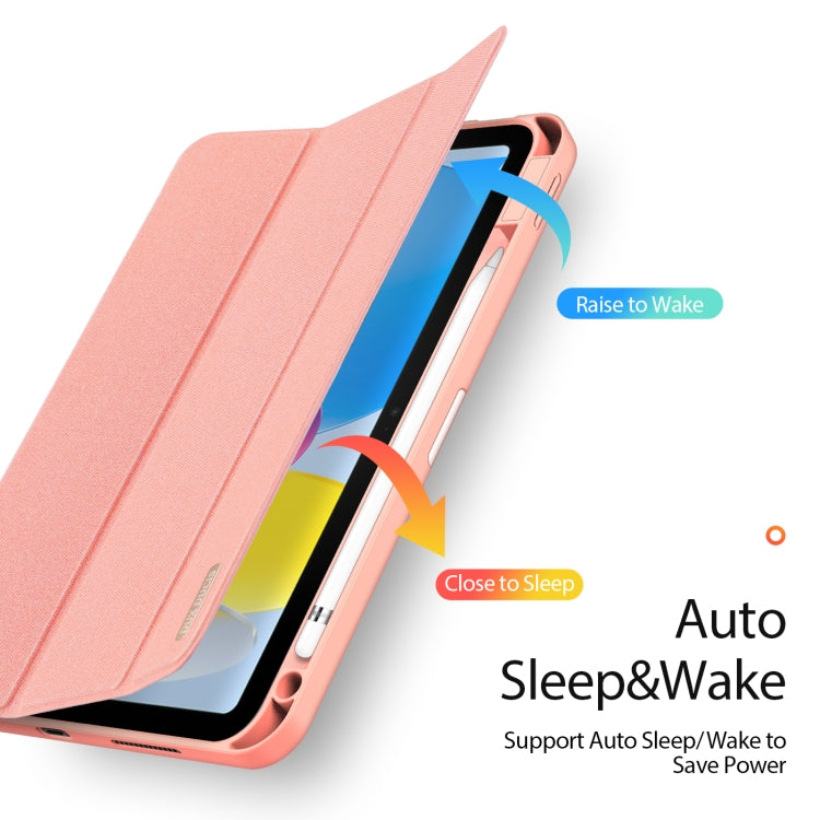 For iPad 2025 / 2022 DUX DUCIS Domo Series Magnetic Flip Leather Tablet Case(Pink) - iPad 2025 / 2022 Cases by DUX DUCIS | Online Shopping UK | buy2fix