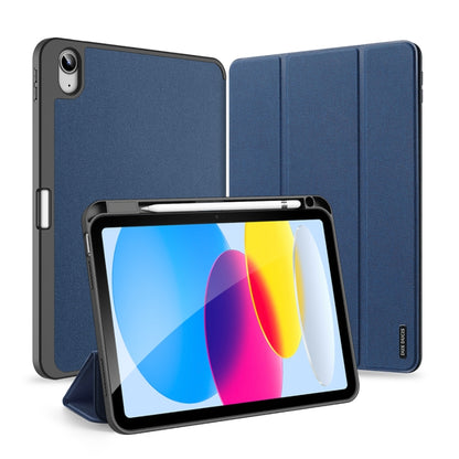 For iPad 2025 / 2022 DUX DUCIS Domo Series Magnetic Flip Leather Tablet Case(Blue) - iPad 2025 / 2022 Cases by DUX DUCIS | Online Shopping UK | buy2fix