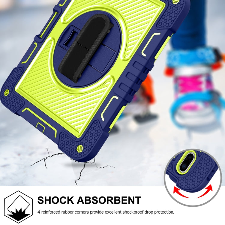 For iPad 2025 / 2022 360 Degree Rotation Shockproof Silicone + PC Tablet Case(Navy+Yellow Green) - iPad 2025 / 2022 Cases by buy2fix | Online Shopping UK | buy2fix