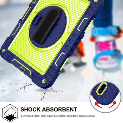 For iPad 2025 / 2022 360 Degree Rotation Shockproof Silicone + PC Tablet Case(Navy+Yellow Green) - iPad 2025 / 2022 Cases by buy2fix | Online Shopping UK | buy2fix