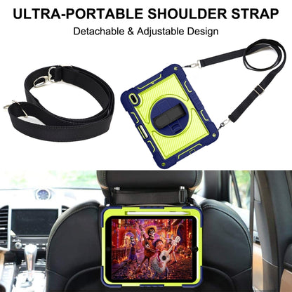 For iPad 2025 / 2022 360 Degree Rotation Shockproof Silicone + PC Tablet Case(Navy+Yellow Green) - iPad 2025 / 2022 Cases by buy2fix | Online Shopping UK | buy2fix
