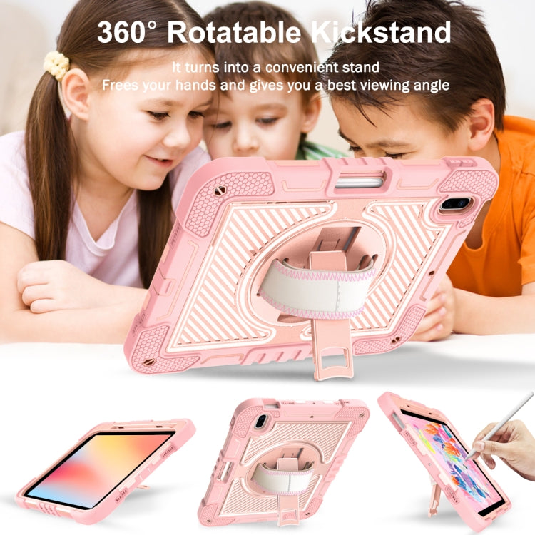 For iPad 2025 / 2022 360 Degree Rotation Shockproof Silicone + PC Tablet Case(Rose Gold) - iPad 2025 / 2022 Cases by buy2fix | Online Shopping UK | buy2fix