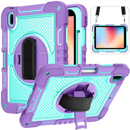 For iPad 2025 / 2022 360 Degree Rotation Shockproof Silicone + PC Tablet Case(Purple + Mint Green) - iPad 2025 / 2022 Cases by buy2fix | Online Shopping UK | buy2fix