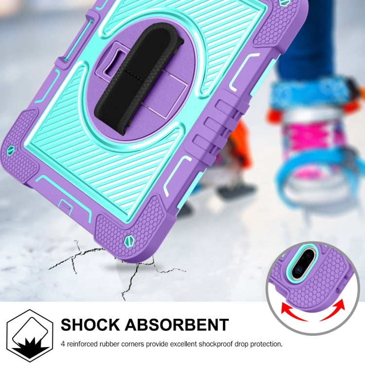 For iPad 2025 / 2022 360 Degree Rotation Shockproof Silicone + PC Tablet Case(Purple + Mint Green) - iPad 2025 / 2022 Cases by buy2fix | Online Shopping UK | buy2fix
