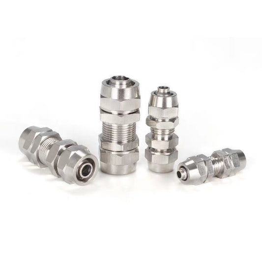 PM-4 LAIZE 2pcsNickel Plated Copper Straight Pneumatic Quick Connector - Interface Series by LAIZE | Online Shopping UK | buy2fix