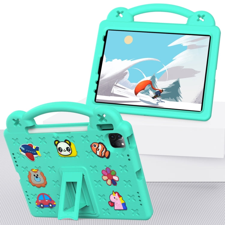 For iPad 2025 / 2022 Handle Kickstand Children EVA Shockproof Tablet Case(Mint Green) - iPad 2025 / 2022 Cases by buy2fix | Online Shopping UK | buy2fix