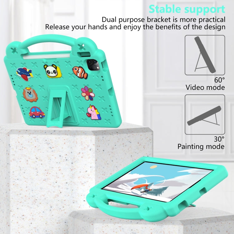 For iPad 2025 / 2022 Handle Kickstand Children EVA Shockproof Tablet Case(Mint Green) - iPad 2025 / 2022 Cases by buy2fix | Online Shopping UK | buy2fix