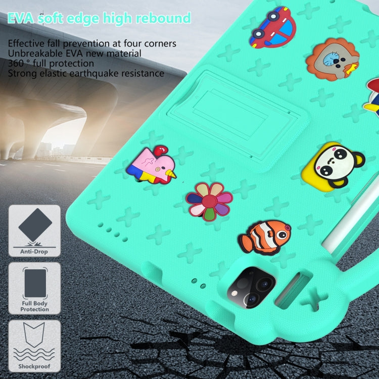 For iPad 2025 / 2022 Handle Kickstand Children EVA Shockproof Tablet Case(Mint Green) - iPad 2025 / 2022 Cases by buy2fix | Online Shopping UK | buy2fix
