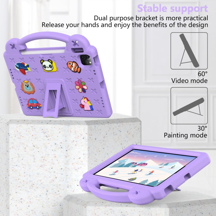 For iPad 2025 / 2022 Handle Kickstand Children EVA Shockproof Tablet Case(Light Purple) - iPad 2025 / 2022 Cases by buy2fix | Online Shopping UK | buy2fix