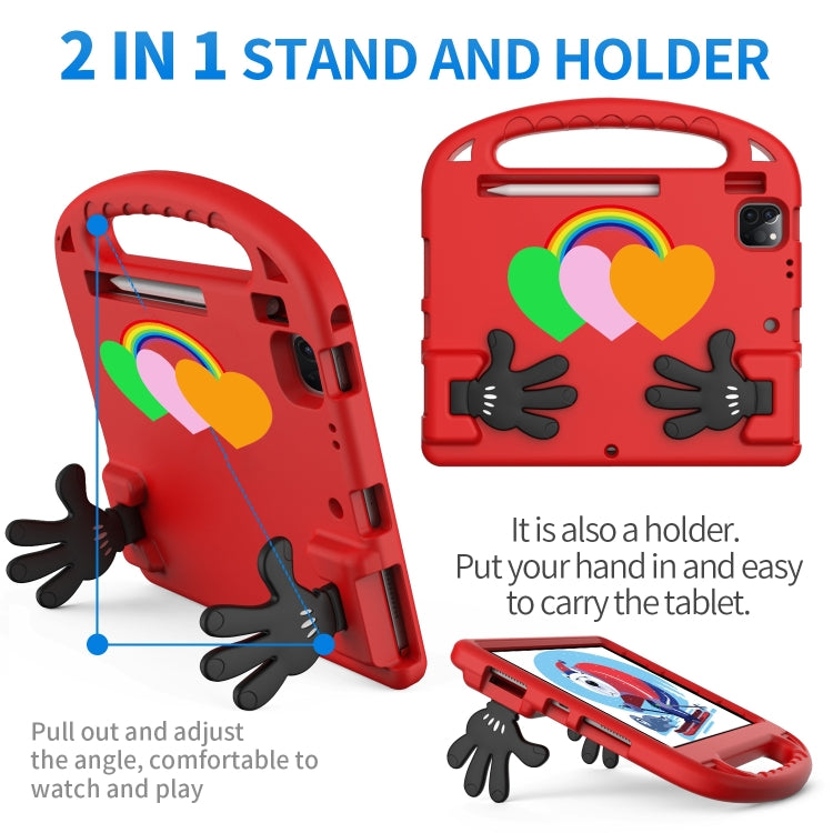 For iPad 2025 / 2022 Love Small Palm Holder EVA Tablet Case(Red) - iPad 2025 / 2022 Cases by buy2fix | Online Shopping UK | buy2fix