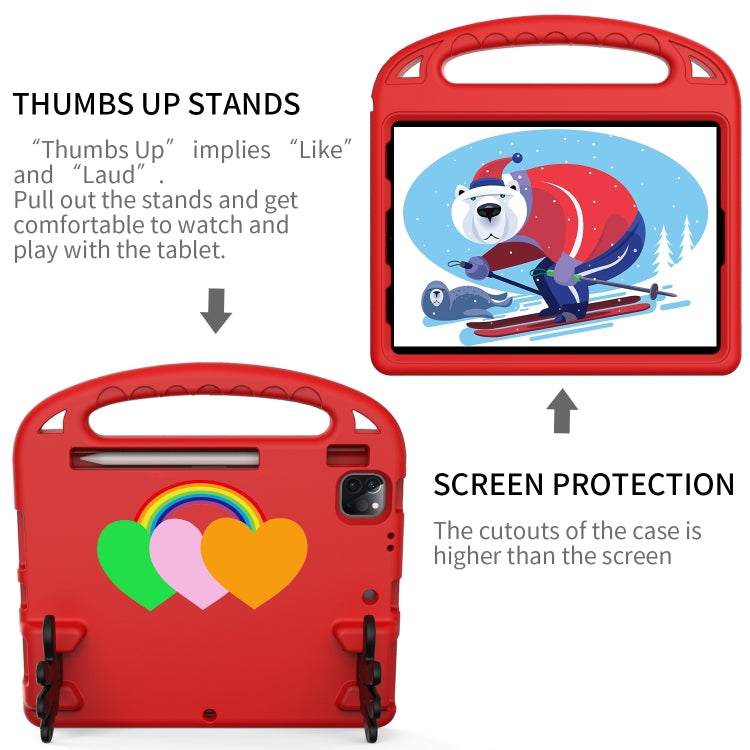 For iPad 2025 / 2022 Love Small Palm Holder EVA Tablet Case(Red) - iPad 2025 / 2022 Cases by buy2fix | Online Shopping UK | buy2fix