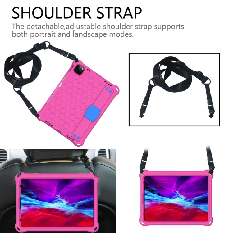 For iPad 2025 / 2022 Honeycomb Design EVA + PC Anti Falling Tablet Protective Case(Rose Red Blue) - iPad 2025 / 2022 Cases by buy2fix | Online Shopping UK | buy2fix