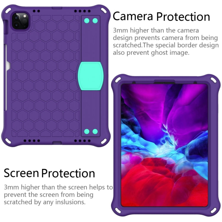 For iPad 2025 / 2022 Honeycomb Design EVA + PC Anti Falling Tablet Protective Case(Purple Mint Green) - iPad 2025 / 2022 Cases by buy2fix | Online Shopping UK | buy2fix