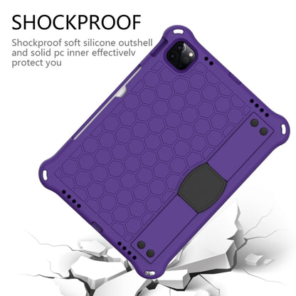 For iPad 2025 / 2022 Honeycomb Design EVA + PC Anti Falling Tablet Protective Case(Purple Black) - iPad 2025 / 2022 Cases by buy2fix | Online Shopping UK | buy2fix