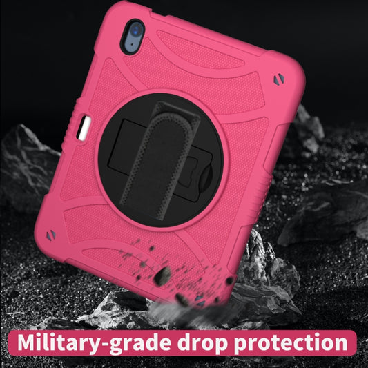 For iPad 10th 10.9 2022 Rotary Grab Silicone And PC Tablet Case(Rose Red) - More iPad Cases by buy2fix | Online Shopping UK | buy2fix