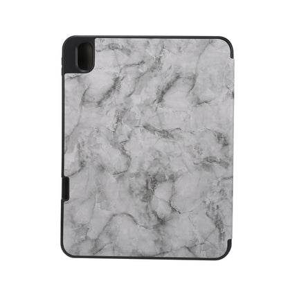 For iPad 2025 / 2022 Three-fold Marble Texture Protective Tablet Case with Pen Slot(Black Gray) - iPad 2025 / 2022 Cases by buy2fix | Online Shopping UK | buy2fix