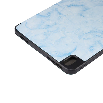 For iPad 2025 / 2022 Three-fold Marble Texture Protective Tablet Case with Pen Slot(Blue) - iPad 2025 / 2022 Cases by buy2fix | Online Shopping UK | buy2fix