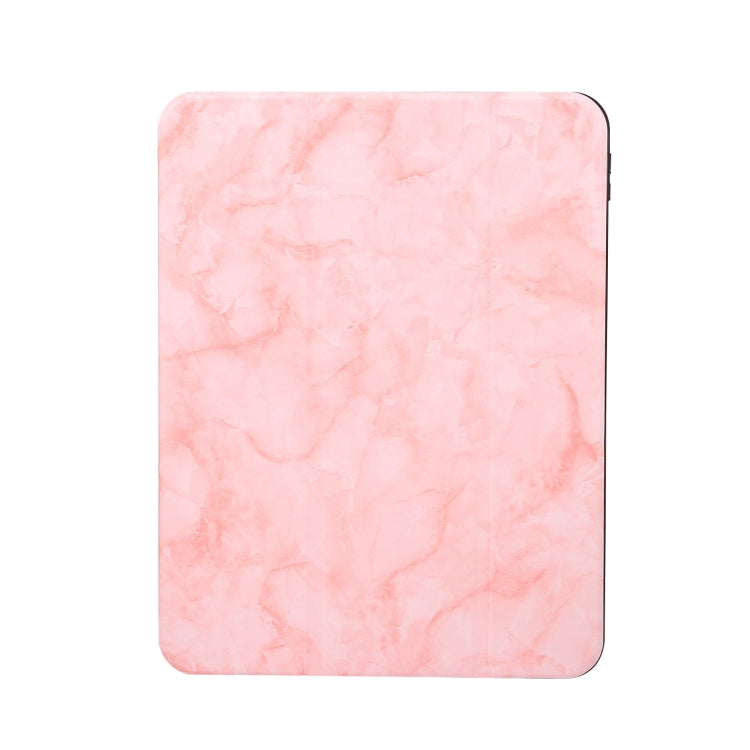 For iPad 2025 / 2022 Three-fold Marble Texture Protective Tablet Case with Pen Slot(Pink) - iPad 2025 / 2022 Cases by buy2fix | Online Shopping UK | buy2fix