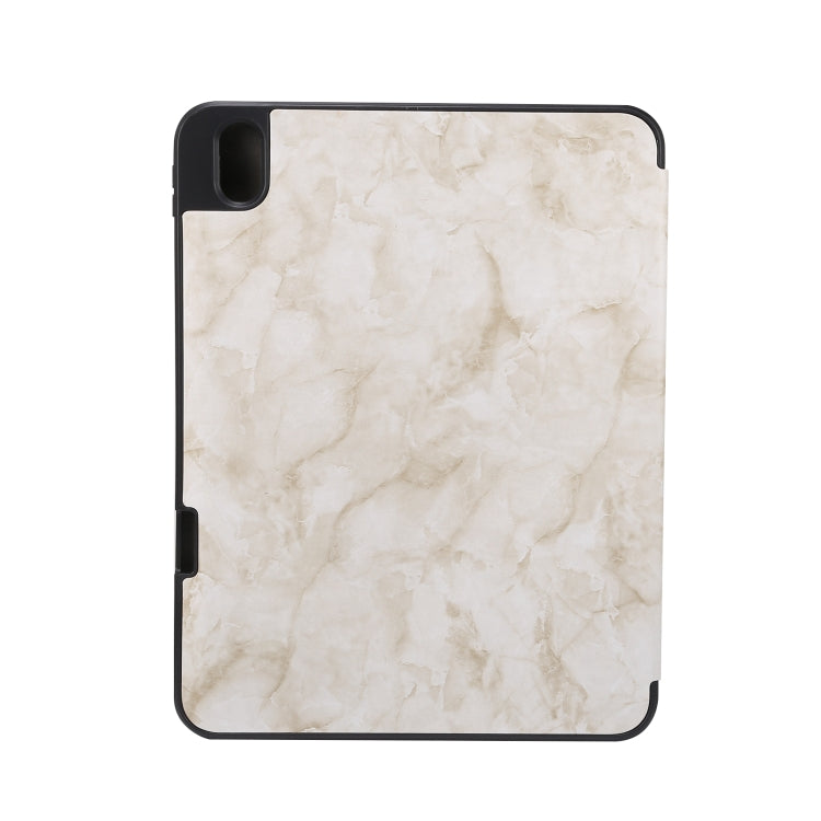 For iPad 2025 / 2022 Three-fold Marble Texture Protective Tablet Case with Pen Slot(Smoky Gray) - iPad 2025 / 2022 Cases by buy2fix | Online Shopping UK | buy2fix