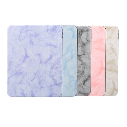 For iPad 2025 / 2022 Three-fold Marble Texture Protective Tablet Case with Pen Slot(Smoky Gray) - iPad 2025 / 2022 Cases by buy2fix | Online Shopping UK | buy2fix